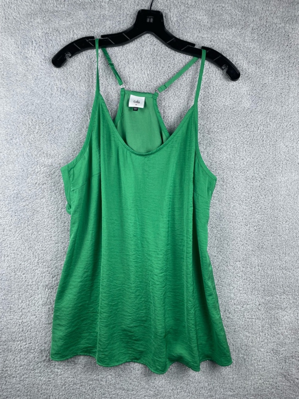 CAbi Bright Green Satin-Look Camisole